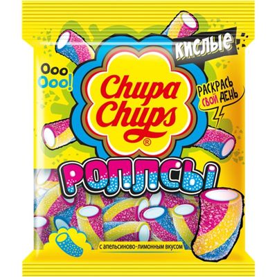 Мармелад жевательный Chupa Chups Кислые Роллсы, 70г