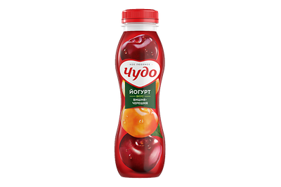 Йогурт Чудо питьевой Вишня-черешня п/бут 260г 1,9% (6шт)
