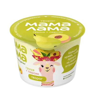 Творог Мама Лама груша персик 100 г 3,8%
