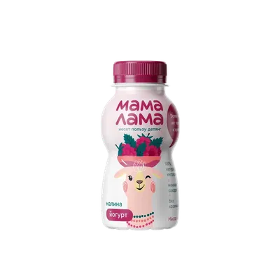 Йогурт Мама Лама питьевой малина 200 г 2,5% Йогурт Мама Лама питьевой малина 200 г 2,5%
