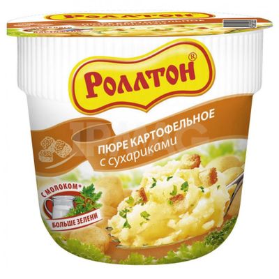 Пюре карт. (сухое) с сухариками Роллтон 40 гр 24 шт