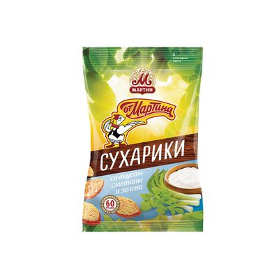 Сухарики От Мартина сметана и зелень 60г*24
