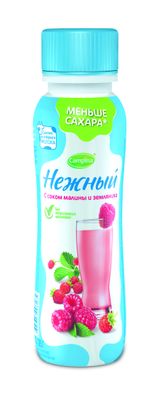 Йогуртный продукт Нежный с соком малина земляника, 0.1%, 285г
