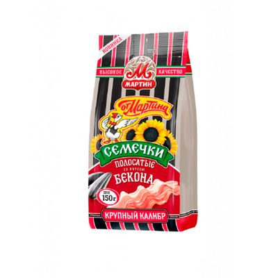 Семечки От Мартина отборные полосатые со вкусом бекона 150 г*32