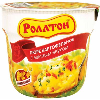 Пюре картофельное Роллтон с мясным вкусом 40г (24)