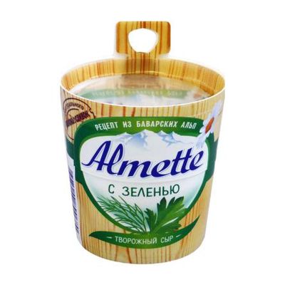Сыр творожный Almette С зеленью 150г 1/8 Сыр творожный Almette С зеленью 150г 1/8