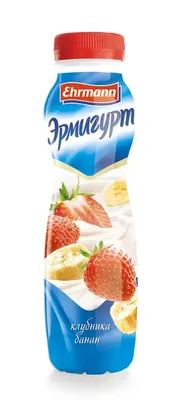 Йогурт питьевой Эрмигурт со вкусом клубники и банана 1,2% 290г