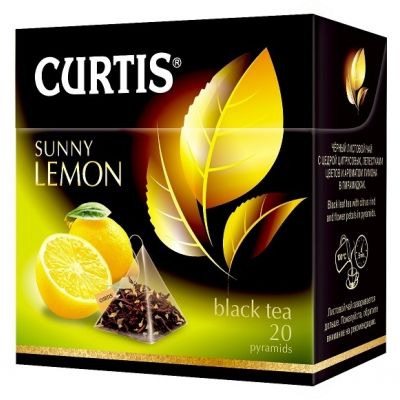 Чай CURTIS Sunny Lemon черный ароматизированный (20пир*1,7г) *12