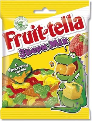 Мармелад жевательный Fruittella Звери MIX, 70г
