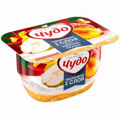 Десерт Творожный Чудо 100г 4,2% персик-груша (8шт) СТ Десерт Творожный Чудо 100г 4,2% персик-груша (8шт) СТ