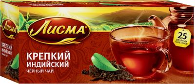 Чай Лисма Крепкий черный (25пак*2г) *18
