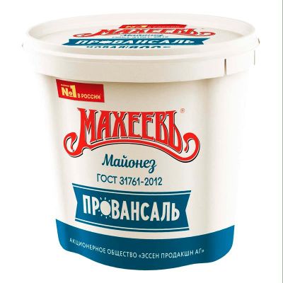 Майонез Провансаль Махеев Белый 50,5% 820 мл ведро