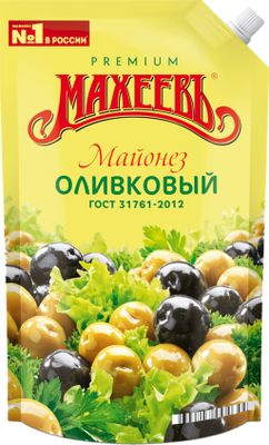 Майонез Махеев Оливковый 50,5% 800 мл дой-пак