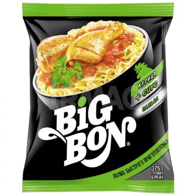 Лапша BIGBON Курица + соус Сальса 75г (48)