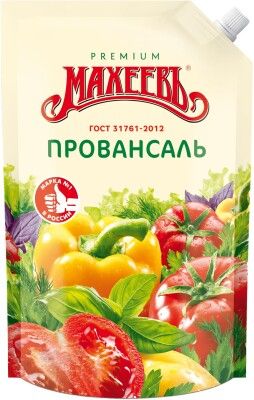 Майонезный соус Махеевъ "Провансаль",630 мл, 40%, Пакет Дой-пак с дозатором
