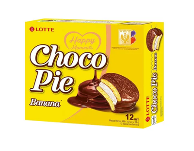 Печенье CHOCO PIE LOTTE с аром банана просл.гл.8*336г