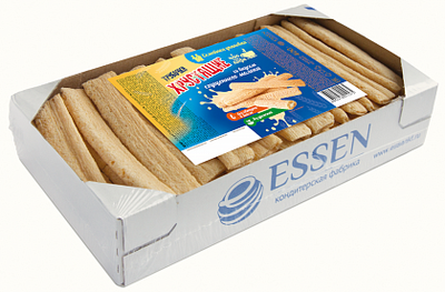 Снэки ЭССЕН "Трубочки хрустящие со вкусом сгущенного молока", 400гр