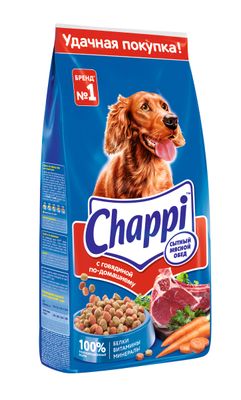 Сухой корм для собак Chappi Сытный мясной обед. С говядиной по-домашнему, 15кг
