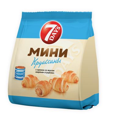 Круассаны мини 7DAYS с кремом Вареная сгущенка 265г