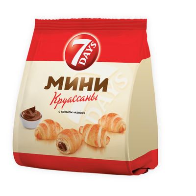 Круассаны мини 7DAYS с кремом Какао 265г