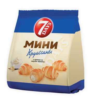Круассаны мини 7DAYS с кремом Ваниль 265г