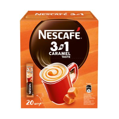 НЕСКАФЕ 3в1 Карамель Бкс 10(20х14.5г)КИР