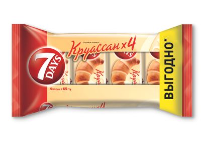 Круассан 7DAYS с кремом какао 3+1 (65 гр х 4 шт)