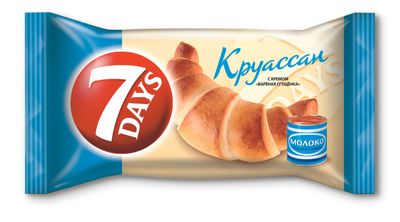 Круассан 7Days с кремом Варёная сгущёнка 65г Круассан 7Days с кремом Варёная сгущёнка 65г