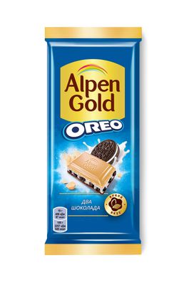 Шоколад Alpen Gold Oreo молочный Два Шоколада с белым и молочным шоколадом 85 г