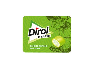 Жевательная резинка Dirol X-Fresh Сочное яблоко 16г Жевательная резинка Dirol X-Fresh Сочное яблоко 16г