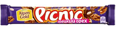 Шоколадный батончик Picnic Грецкий орех 52г