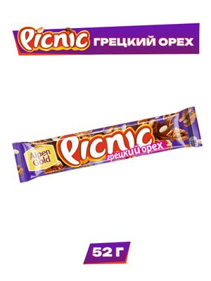 Шоколадный батончик Picnic Грецкий орех 52г