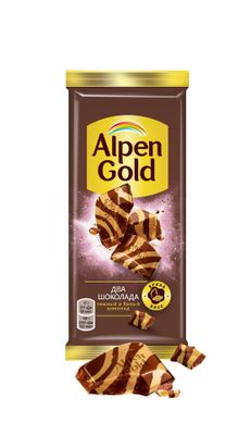 Шоколад Alpen Gold Два шоколада из темного и белого шоколада 80г