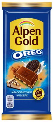 Шоколад Alpen Gold Oreo молочный Классический Чизкейк 85г
