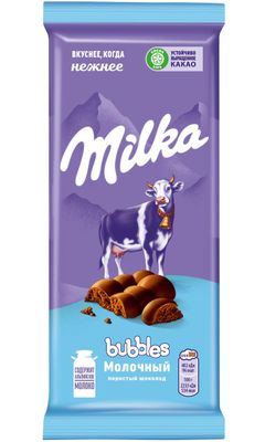 Шоколад Milka Bubbles молочный пористый 72г