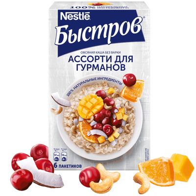 БЫСТРОВ ХлопьяГурманАссВишняМанго 8х228г