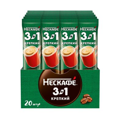 НЕСКАФЕ 3в1 Крепкий 10(20х14.5г) КИР
