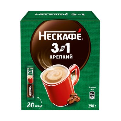 НЕСКАФЕ 3в1 Крепкий 10(20х14.5г) КИР