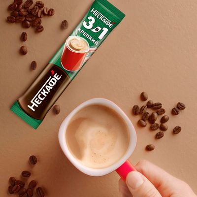 НЕСКАФЕ 3в1 Крепкий 10(20х14.5г) КИР