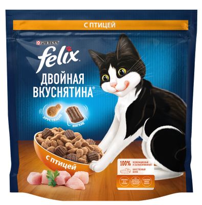 Феликс Двойная Вкуснятина 1.3 кг Сухой корм птица