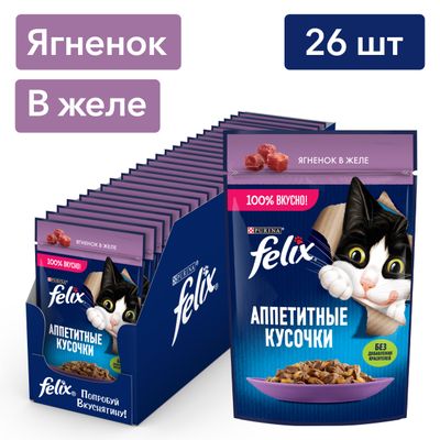 Феликс 75г Конс д/к кусочки в желе ягненок