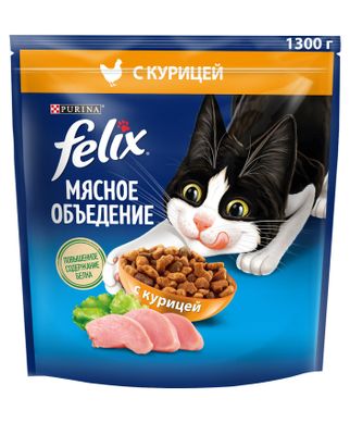 Феликс Мясное объедение 1,3кг Сухой корм курица