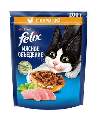 Феликс Мясное объедение 200г Сухой корм курица