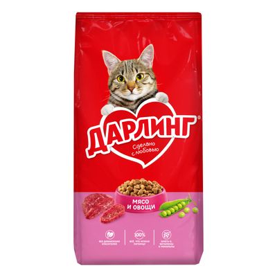 Дарлинг Сухой корм д/кошек мясо,овощи 15 кг