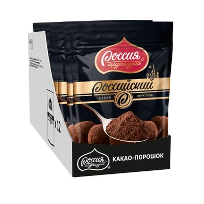 РОССИЙСКИЙ Какао Порошок ГОСТ 12x100 г