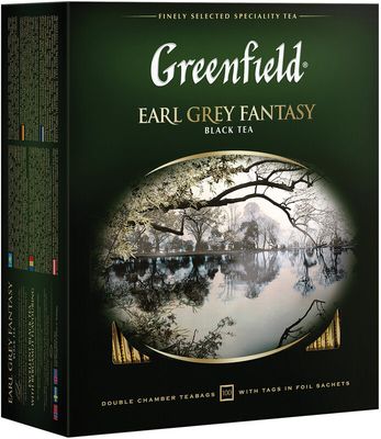Чай Greenfield Earl Grey Fantasy черный, в пакетиках, 2г*100п