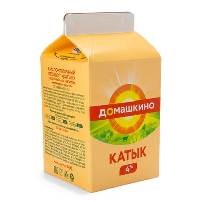 Катык напиток кисломолочный «Село Домашкино» 4% пюр-пак 400 г