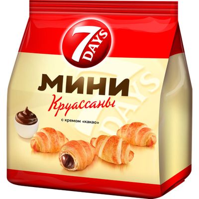 Круассаны мини 7DAYS с кремом Какао 65г