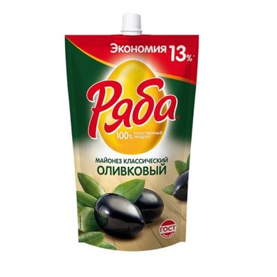 Майонез Ряба Классический Оливковый 50,5% 350г ДПД