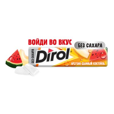 Жевательная резинка Dirol Арбузно-дынный коктейль 13,6г